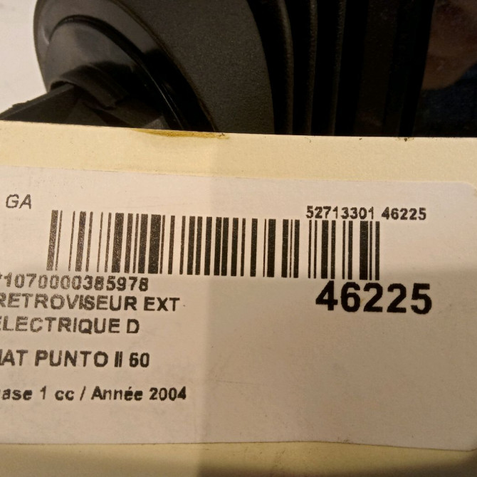 Retroviseur exterieur electrique droit occasion FIAT PUNTO II Phase 1 10-1999->05-2003 60 735380180 4