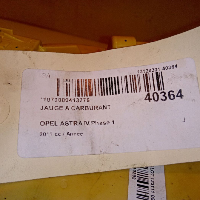 Jauge a carburant occasion OPEL ASTRA IV Phase 1 01-2010->06-2012 13272589 5