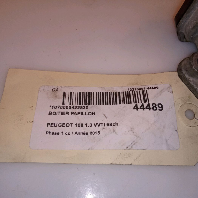 Boitier papillon occasion PEUGEOT 108 Phase 1 06-2014->... 1.0 VVTI 68ch 1611551380 5