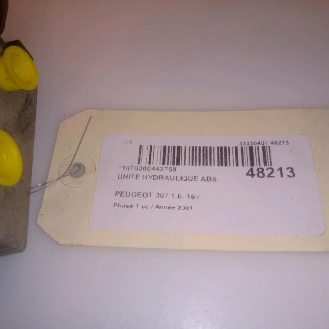 Unité hydraulique ABS occasion PEUGEOT 307 Phase 1 04-2001->06-2005 1.6i 16v 4541X0 7