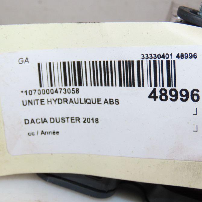 Unité hydraulique ABS occasion DACIA DUSTER 3