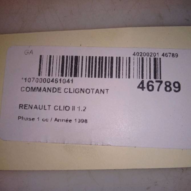 Commande clignotant occasion RENAULT CLIO II Phase 1 03-1998->06-2001 1.2 7701047552 4