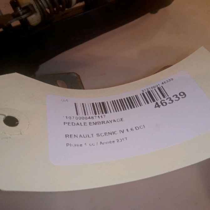 Pedale embrayage occasion RENAULT SCENIC IV Phase 1 04-1995->04-1999 1.6 DCI 130ch 465033751R 5