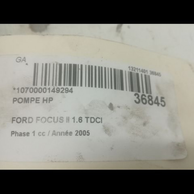 Pompe hp occasion FORD FOCUS II Phase 1 09-2004->12-2007 1.6 TDCI 110ch 4