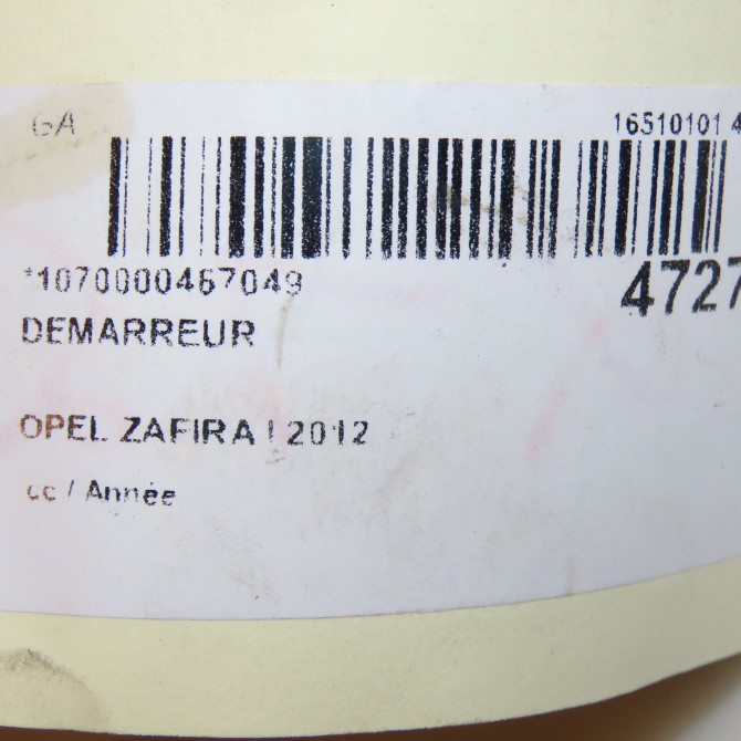 Démarreur occasion OPEL ZAFIRA III Phase 1 11-2011->... 55572065 3