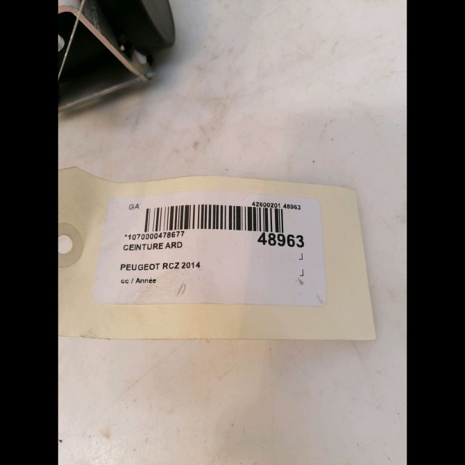 Ceinture arrière droite occasion PEUGEOT RCZ 8975VE 3