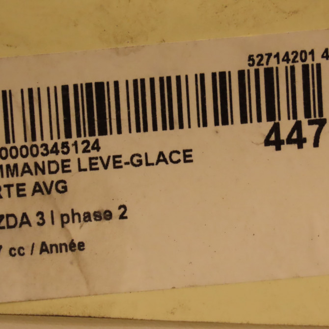 Commande lève-glace porte avant gauche occasion MAZDA 3 I phase 2 07-2006->06-2009 BP4K66350 4