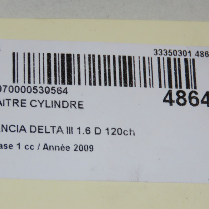 Maitre cylindre occasion LANCIA DELTA III Phase 1 07-2008->... 1.6 D 120ch 77365184 7