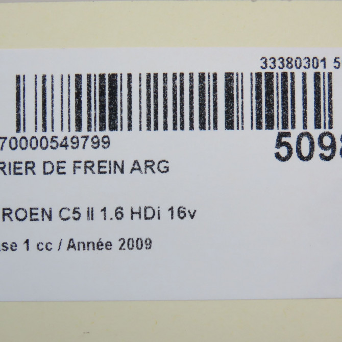 Etrier de frein arrière gauche occasion CITROEN C5 II Phase 1 04-2008->... 1.6 HDi 16v 110ch 4401G4 7