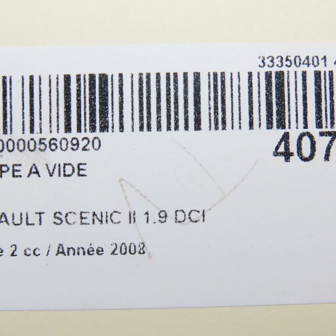 Pompe a vide occasion RENAULT SCENIC II Phase 2 09-2006->04-2009 1.9 DCI 130ch 4