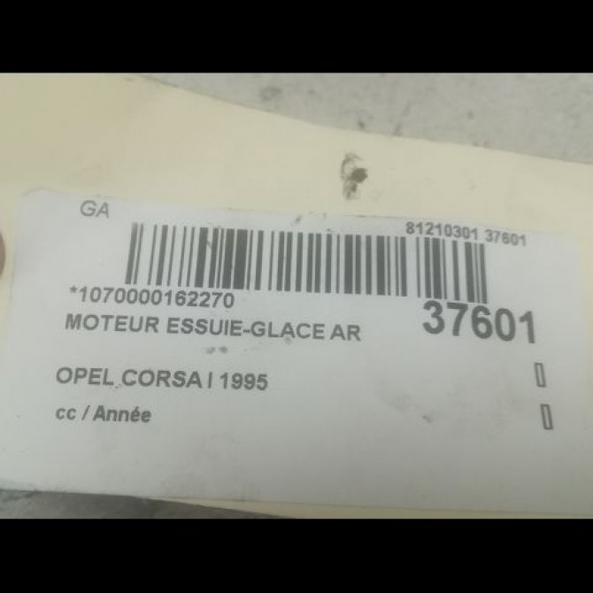 Moteur essuie-glace arrière occasion OPEL CORSA I 90386268 3