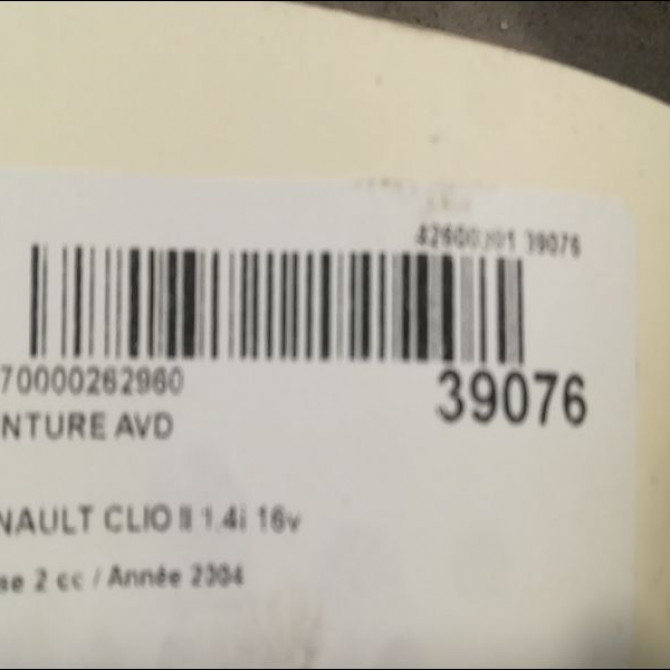 Ceinture avant droite occasion RENAULT CLIO II Phase 2 06-2001->07-2006 1.4i 16v 8200281407 4