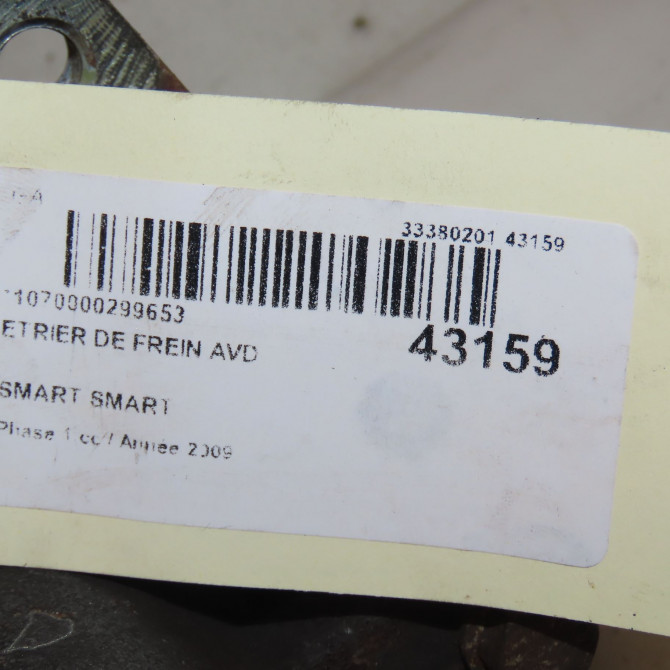 Etrier de frein avant droit occasion SMART 146 Phase 1 04-1995->04-1999 0.8 CDI 45ch 4514210098 3