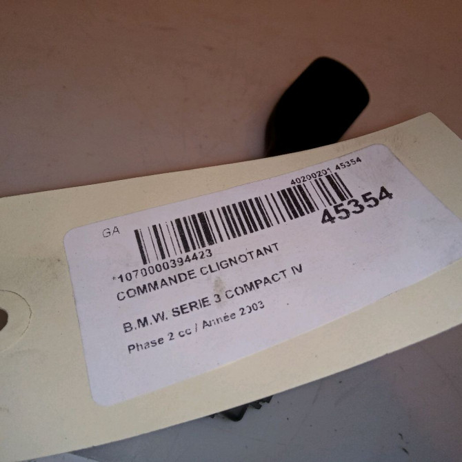 Commande clignotant occasion B.M.W. SERIE 3 COMPACT IV Phase 2 03-2003->12-2004 320 TD 149ch 61318363668 4