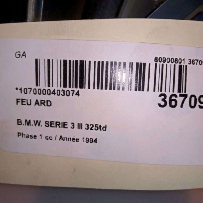 Feu arrière droit occasion B.M.W. SERIE 3 III Phase 1 01-1991->04-1998 325td 82199405445 4