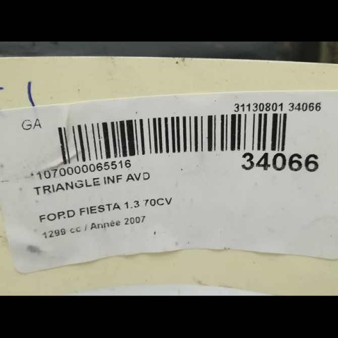 Triangle inf avd occasion FORD FIESTA V Phase 2 10-2005->10-2008 1.3i 1436169 3