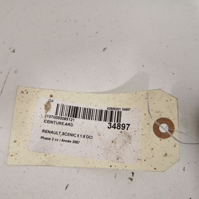 Ceinture arrière droite occasion RENAULT SCENIC II Phase 2 09-2006->04-2009 1.9 DCI 130ch 8200798399 3