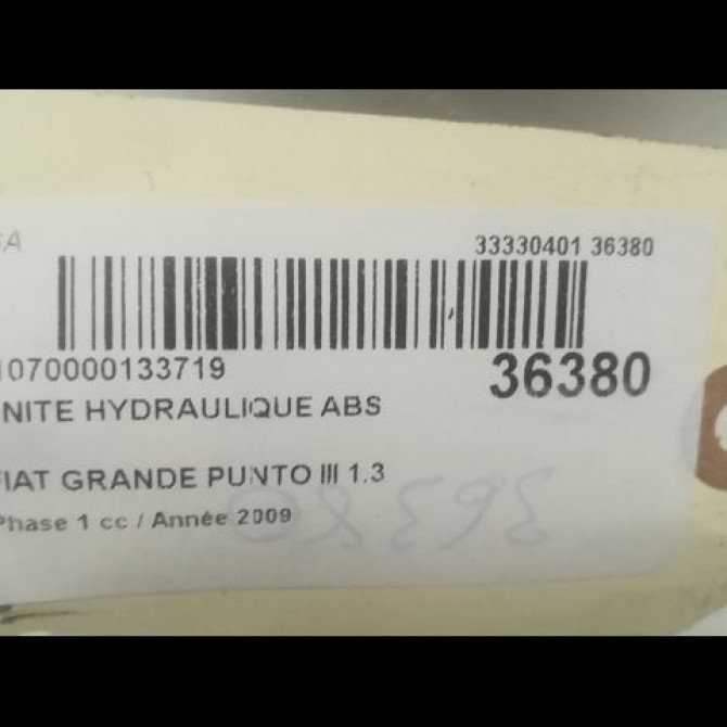 Unité hydraulique ABS occasion FIAT GRANDE PUNTO III Phase 1 09-2005->12-2013 1.3 DT MULTIJET 16v 75ch 71771141 3