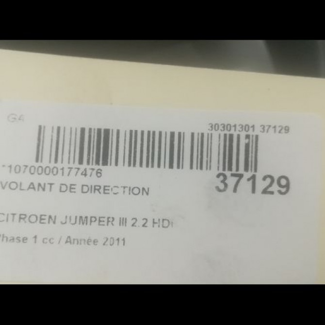 Volant de direction occasion CITROEN JUMPER III Phase 1 06-2006->... 2.2 HDi 100ch 3