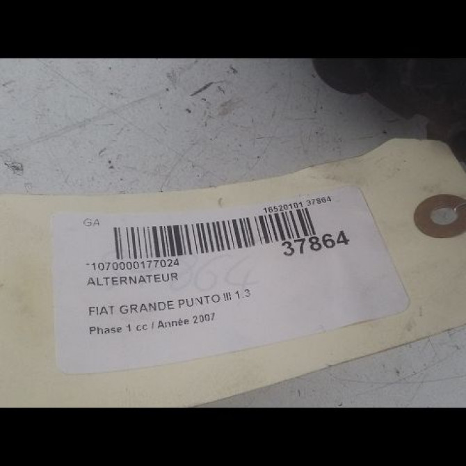 Alternateur occasion FIAT GRANDE PUNTO III Phase 1 09-2005->12-2013 1.3 DT MULTIJET 16v 90ch 55185075 3