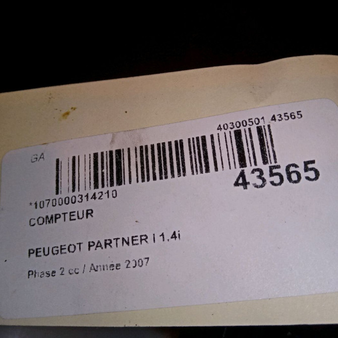 Compteur occasion PEUGEOT PARTNER I Phase 2 11-2002->05-2008 1.4i 1608429280 4