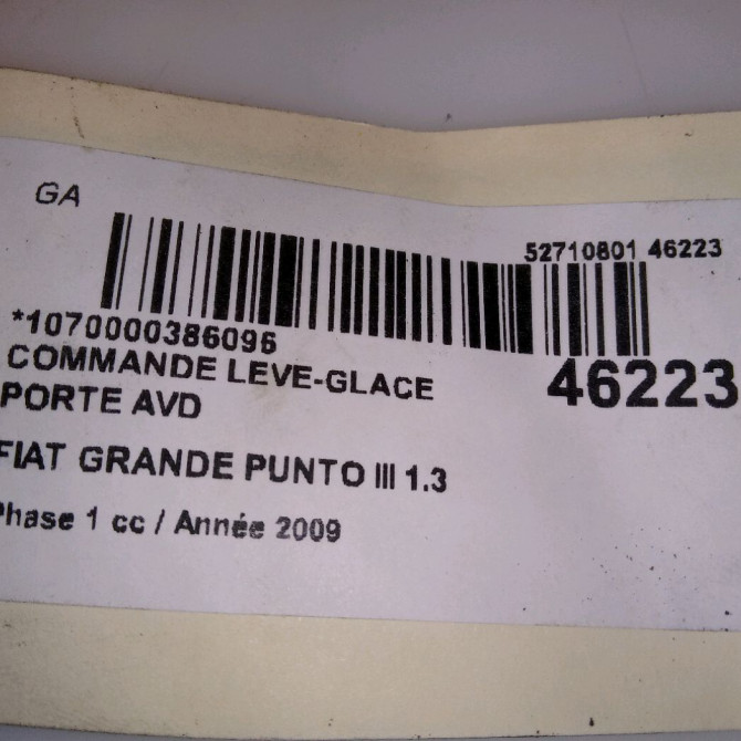 Commande lève-glace porte avant droite occasion FIAT GRANDE PUNTO III Phase 1 09-2005->12-2013 1.3 DT MULTIJET 16v 75ch 735471508 4