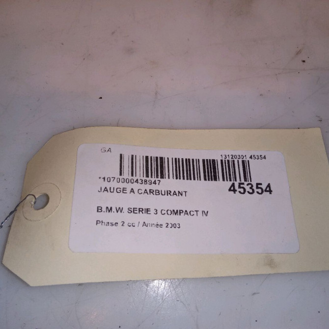 Jauge a carburant occasion B.M.W. SERIE 3 COMPACT IV Phase 2 03-2003->12-2004 320 TD 149ch 16116768788 4