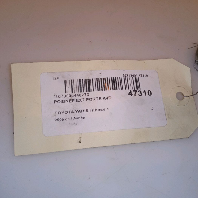 Poignee ext porte avd occasion TOYOTA YARIS I Phase 1 04-1999->03-2003 692100D901 4