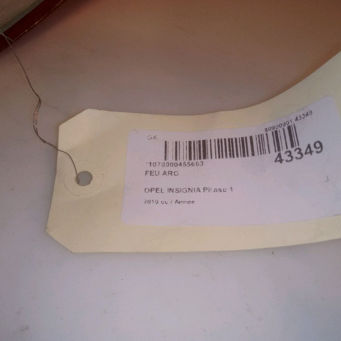 Feu arrière gauche occasion OPEL INSIGNIA Phase 1 01-2009->03-2013 13279621 4