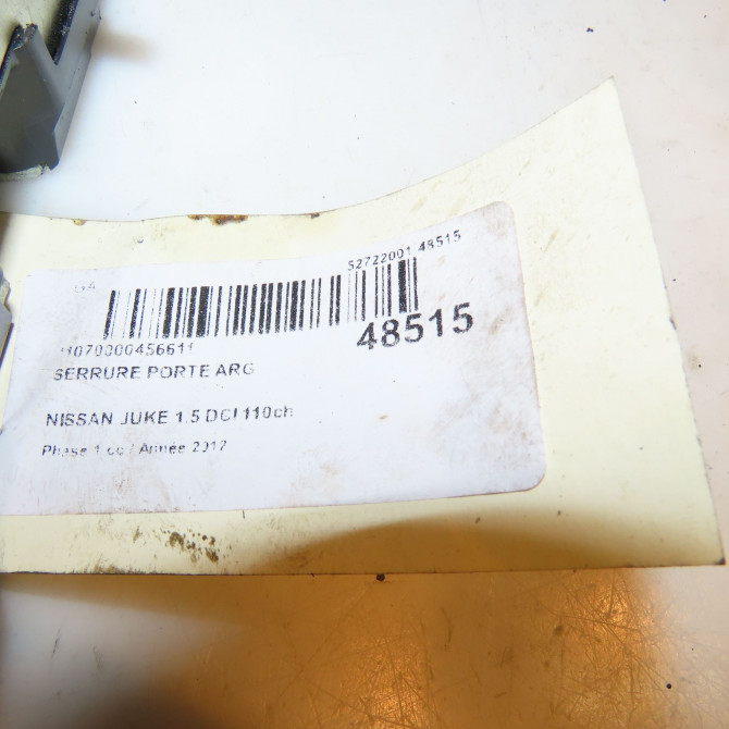 Serrure porte arg occasion NISSAN JUKE Phase 1 09-2010->... 1.5 DCI 110ch 82501BA60B 4