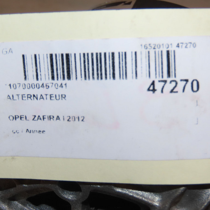 Alternateur occasion OPEL ZAFIRA III Phase 1 11-2011->... 13588306 3