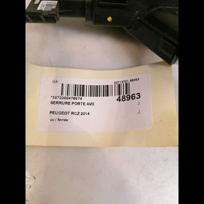 Serrure porte avd occasion PEUGEOT RCZ 1610923980 3