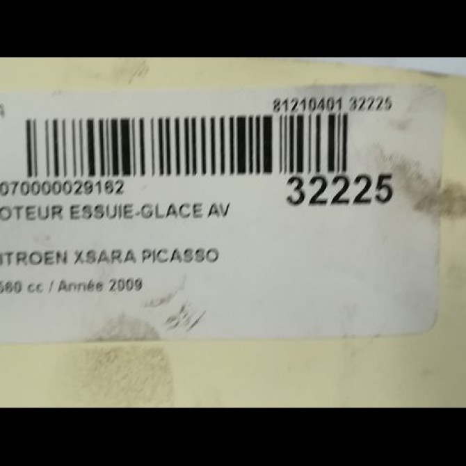 Moteur essuie-glace avant occasion CITROEN XSARA PICASSO Phase 1 12-1999->02-2004 1.6 HDi 92ch 6401G1 7