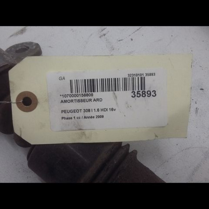 Amortisseur arrière droit occasion PEUGEOT 308 I Phase 1 09-2007->03-2011 1.6 HDI 16v 110ch 5206NG 2