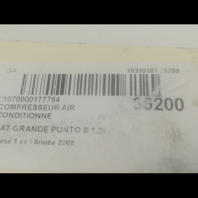 Compresseur air conditionne occasion FIAT GRANDE PUNTO III Phase 1 09-2005->12-2013 1.2i 65ch 71795853 4