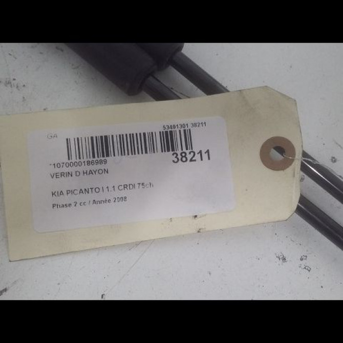 Verin droit hayon occasion KIA PICANTO I Phase 2 01-2008->03-2011 1.1 CRDI 75ch 8178007021 2