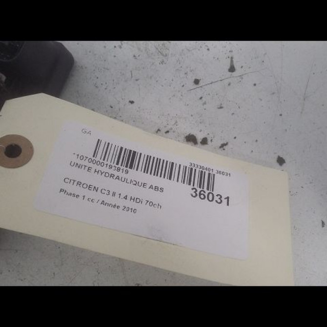 Unité hydraulique ABS occasion CITROEN C3 II Phase 1 11-2009->02-2013 1.4 HDi 70ch 4541KC 3