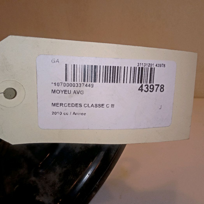 Moyeu avg occasion MERCEDES CLASSE C III Phase 1 01-2007->12-2010 2043300625 4