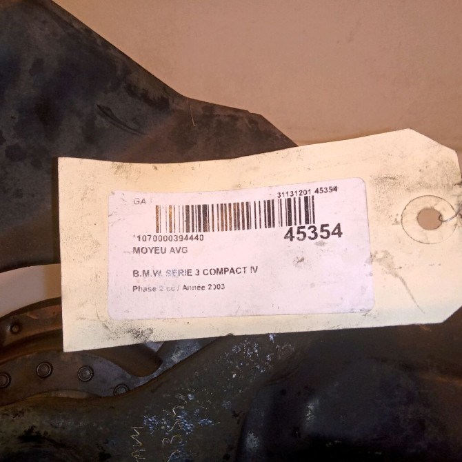 Moyeu avg occasion B.M.W. SERIE 3 COMPACT IV Phase 2 03-2003->12-2004 320 TD 149ch 31226757024 4