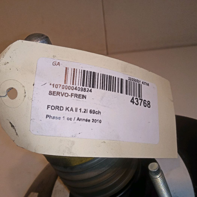 Servo-frein occasion FORD KA II Phase 1 10-2008->... 1.2i 69ch 1560820 4