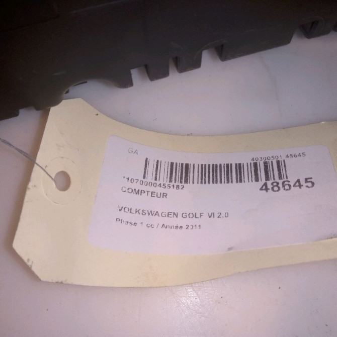 Compteur occasion VOLKSWAGEN GOLF VI Phase 1 10-2008->04-2013 2.0 TDI 140ch 5K0920871A 4