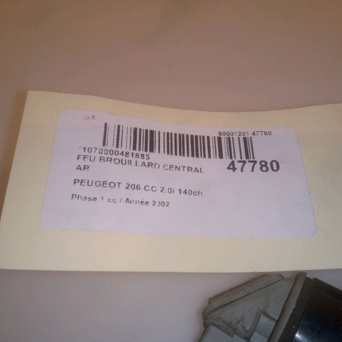 Feu brouillard central arrière occasion PEUGEOT 206 CC Phase 1 10-2000->03-2007 2.0i 140ch 6351K5 4