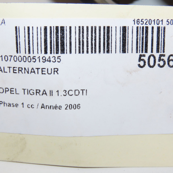 Alternateur occasion OPEL TIGRA II Phase 1 09-2004->... 1.3CDTI 13256928 7