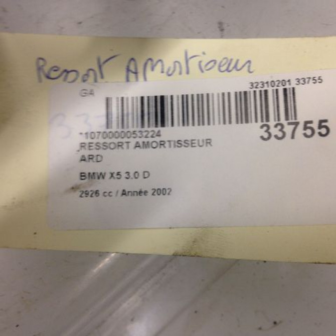 Ressort amortisseur ard occasion B.M.W. X5 I Phase 1 04-2000->12-2006 3.0d 218ch 33536750351 2