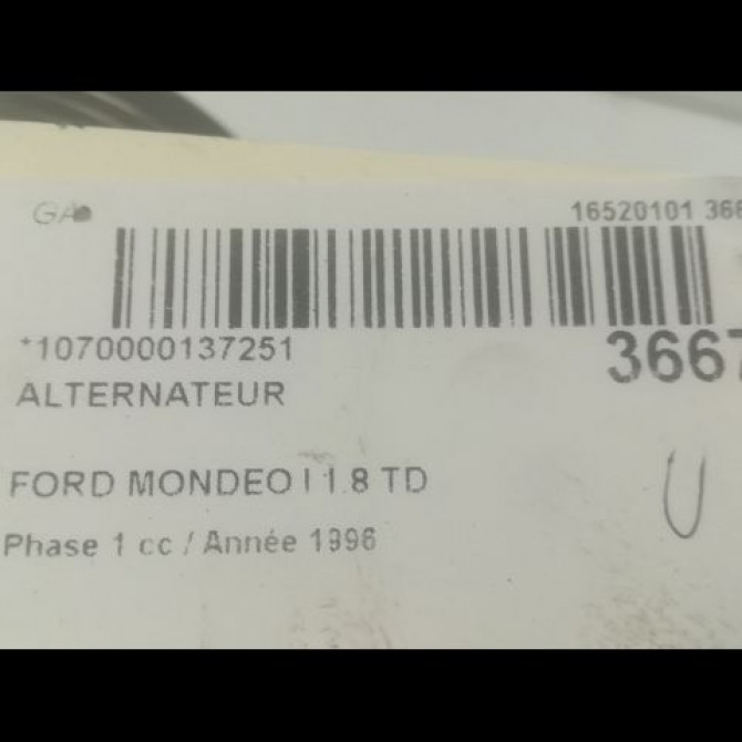 Alternateur occasion FORD MONDEO I Phase 1 01-1993->09-1996 1.8 TD 3