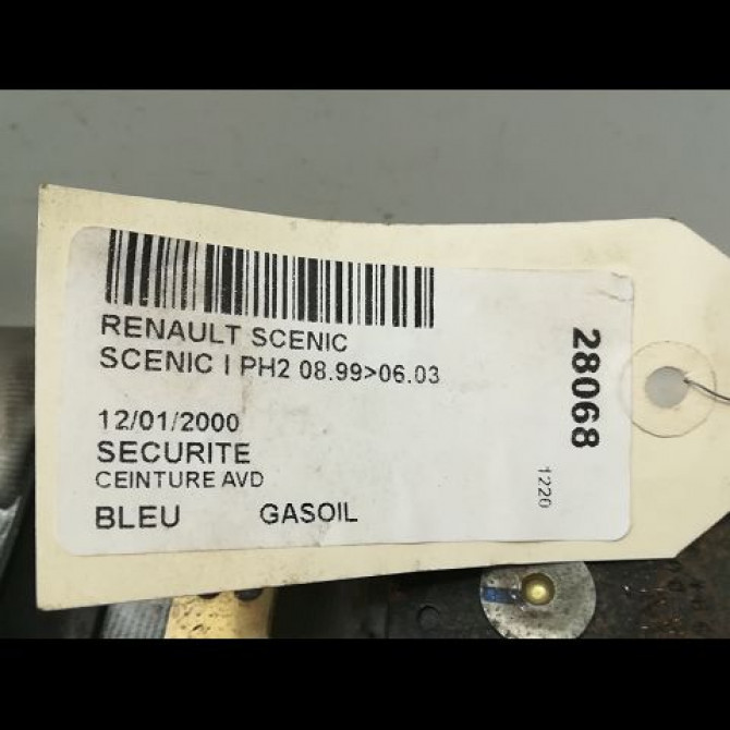 Ceinture avant droite occasion RENAULT SCENIC I Phase 1 09-1996->08-1999 7700432478 4