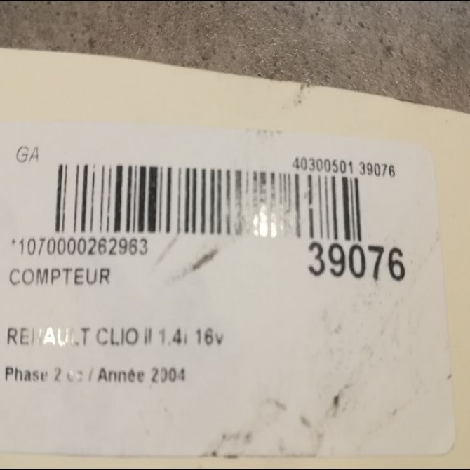 Compteur occasion RENAULT CLIO II Phase 2 06-2001->07-2006 1.4i 16v 8200366585 3