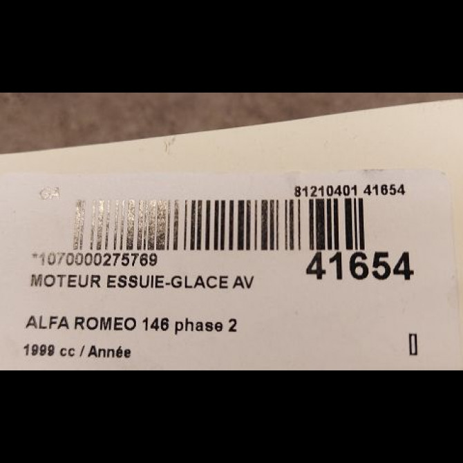 Moteur essuie-glace avant occasion ALFA ROMEO 146 phase 2 04-1999->10-2001 9949126 3