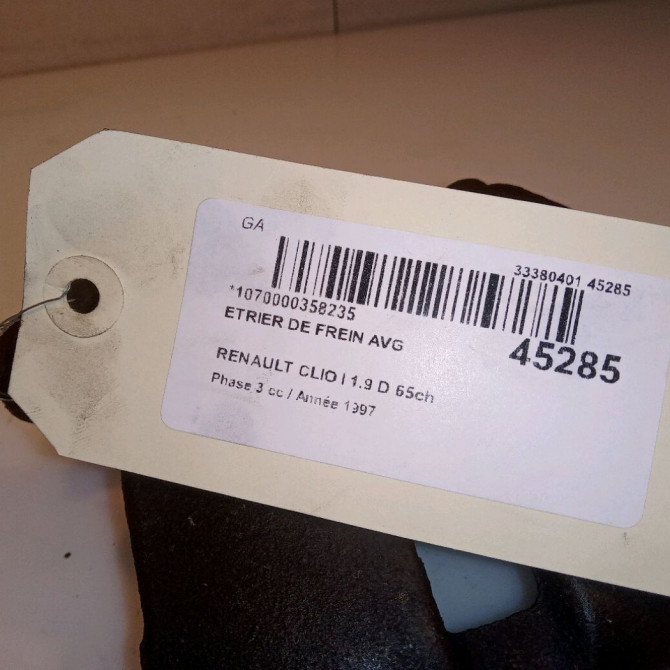 Etrier de frein avant gauche occasion RENAULT CLIO I Phase 3 03-1996->08-1998 1.9 D 65ch 7701207958 4