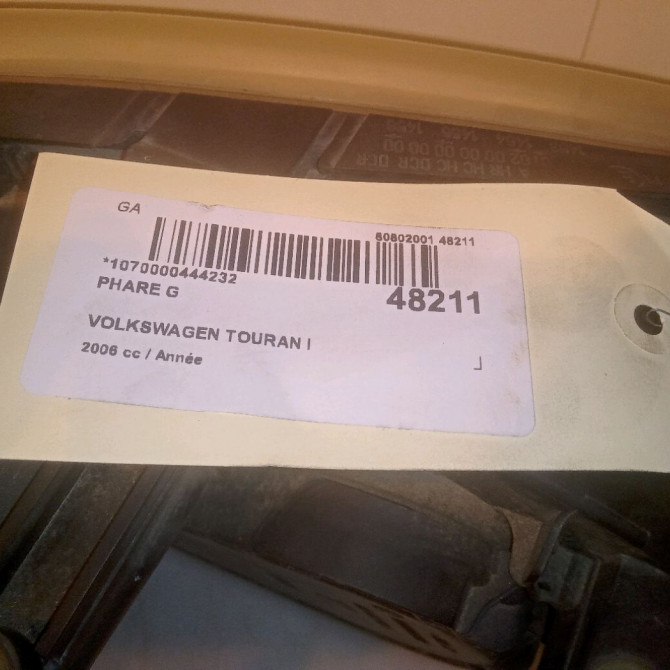 Phare gauche occasion VOLKSWAGEN TOURAN I Phase 1 03-2003->12-2006 1T0941005R 4
